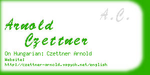 arnold czettner business card